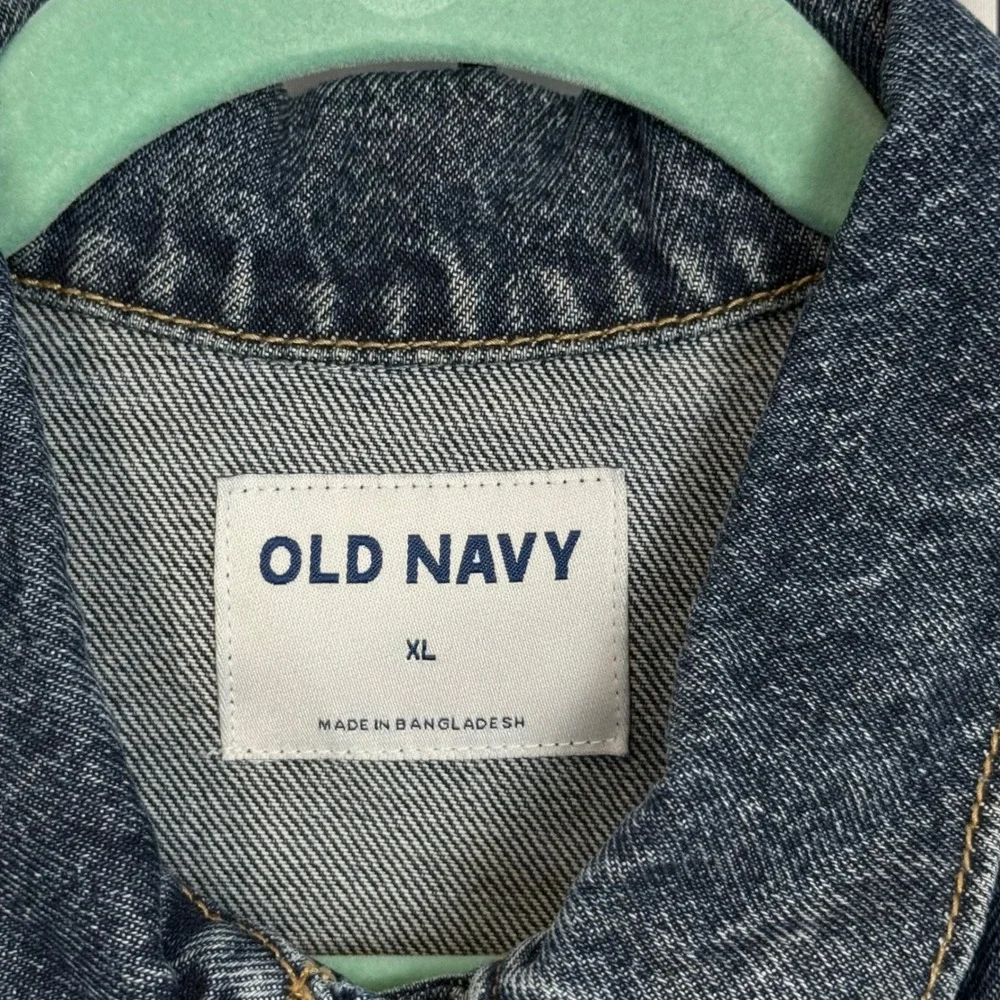 Old Navy Denim Trucker‎ Jacket Womens XL Blue Workwear Streetwear Grunge Punk